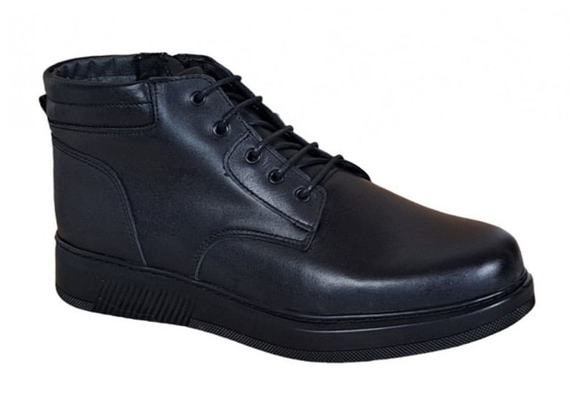 Ghete barbati din piele naturala imblanite, Negru GSSPORT23N